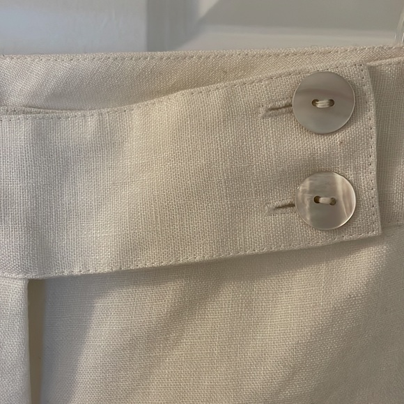 Vintage Lucy Pereda White 100% Linen Pants - Picture 2 of 6